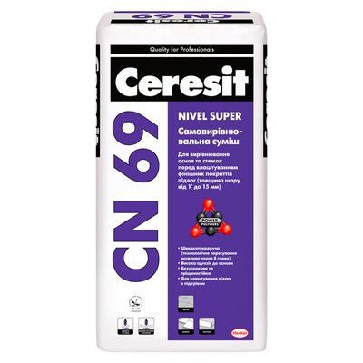 Ceresit (Церезит) CN 69 Nivel Super - Самовыравнивающаясь смесь 2-40мм 25кг 9932 фото