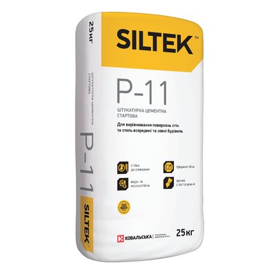 Siltek P-11Сілтек (siltek) Штукатурка цементна піщана 25 кг руч. 235111 фото