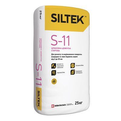 Silteк (Сілтек)S-11 шпаклівка цементна стартова 25кг 9990 фото