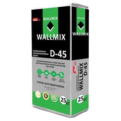 Самовыравнивающаяся смесь для устройства пола WALLMIX D-45 445637 фото