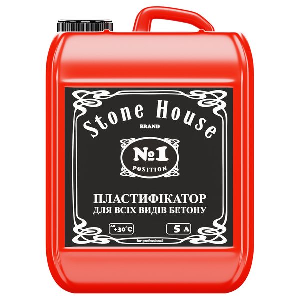 Пластифікатор StoneHouse будівельна хімія 5л 332012 фото